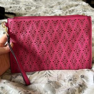 Hot pink clutch